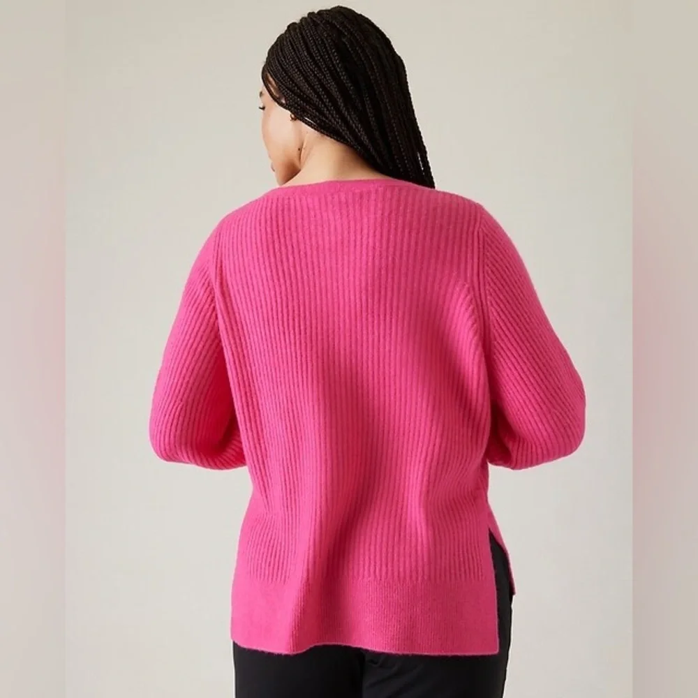 Athleta Layover Wool Blend Sweater Size Medium - Picture 4 of 8